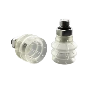 Bellows vacuum cup diam. 23 mm (2.5 bellows) TPU transparent, with Fitting G1-8-male