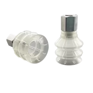 Bellows vacuum cup diam. 27 mm (2.5 bellows) TPU transparent, with fitting G1-8-female