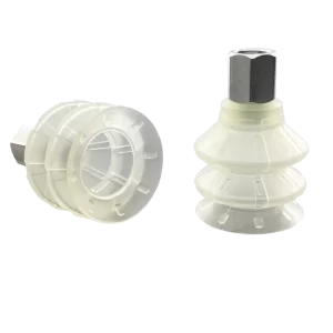 Bellows vacuum cup diam. 42 mm (2.5 bellows) TPU transparent, with Fitting G1-4-female