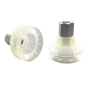 Bellows vacuum cup diam. 43 mm (1.5 bellows) TPU transparent, with Fitting G1-4-female