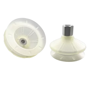 Bellows vacuum cup diam. 64 mm (1.5 bellows) TPU transparent, with Fitting G1-4-female