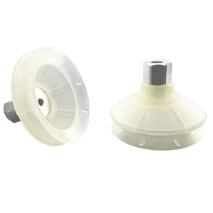 Bellows vacuum cup diam. 82 mm (1.5 bellows) TPU transparent, with Fitting G1-4-female