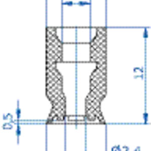 Flat-vacuum-cup-diam.-7-mm-silicone-transparent