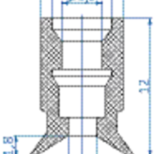 Flat-vacuum-cup-diam.-8.5-mm-silicone-transparent