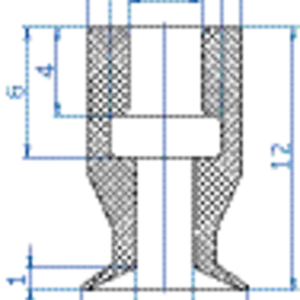 Flat-vacuum-cup-diam.-8-mm-silicone-transparent