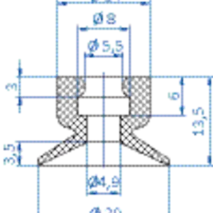 Flat-vacuum-cup-diam.-20-mm-NR-black