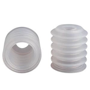 Bellows vacuum cup, Ø 39 mm (5.5 bellows), silicone transparent, 50° Shore