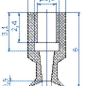 Flat-vacuum-cup-diam.-3-mm-NBR-black