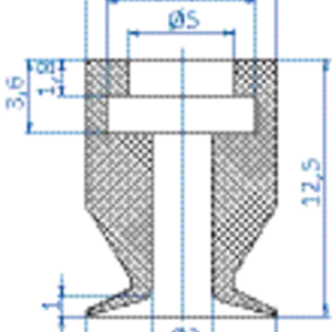 Flat-vacuum-cup-diam.-9-mm-silicone-transparent