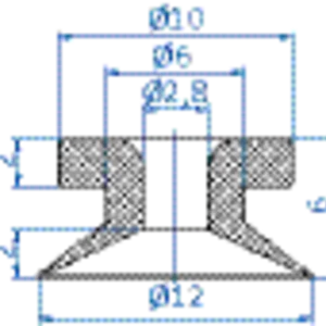 Flat-vacuum-cup-diam.-12-mm-NR-brown