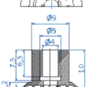 Flat-vacuum-cup-diam.-15-mm-NR-brown