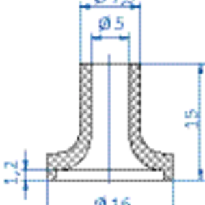 Flat-vacuum-cup-diam.-16-mm-NR-beige