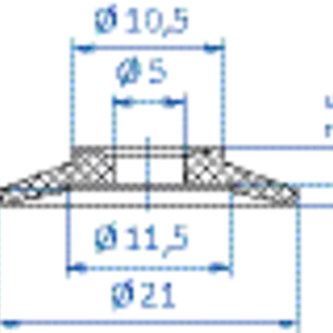 Flat-vacuum-cup-diam.-21-mm-NR-black