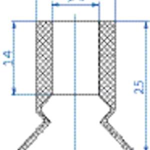 Flat-vacuum-cup-diam.-22-mm-NBR-black