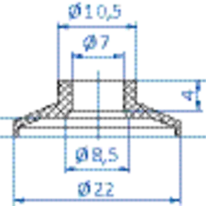 Flat-vacuum-cup-diam.-22-mm-NR-grey