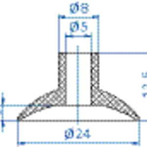 Flat-vacuum-cup-diam.-24-mm-NR-black