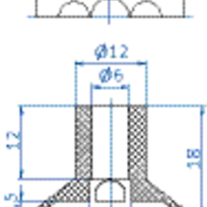 Flat-vacuum-cup-diam.-25-mm-NBR-black