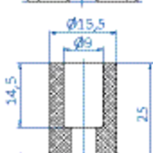 Flat-vacuum-cup-diam.-25-mm-vinyl-blue