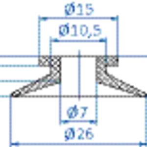 Flat-vacuum-cup-diam.-26-mm-NR-beige