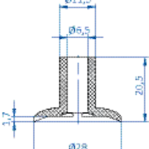 Flat-vacuum-cup-diam.-28-mm-NR-brown