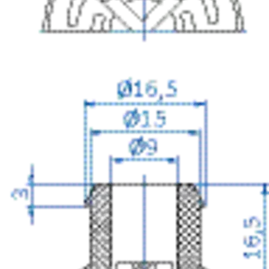 Flat-vacuum-cup-diam.-27-mm-silicone-transparent