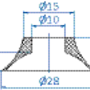 Flat-vacuum-cup-diam.-28-mm-silicone-transparent