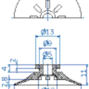 Flat-vacuum-cup-diam.-35-mm-NR-black