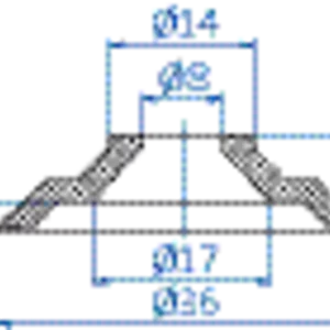 Flat-vacuum-cup-diam.-35.5-mm-silicone-grey