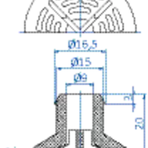 Flat-vacuum-cup-diam.-36-mm-silicone-transparent