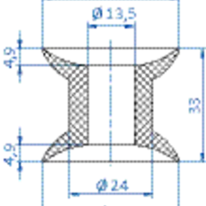 Flat-vacuum-cup-diam.-39-mm-NR-brown