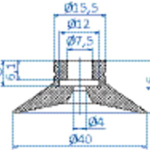 Flat-vacuum-cup-diam.-40-mm-silicone-blue