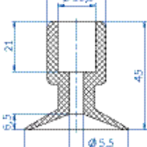 Flat-vacuum-cup-diam.-43-mm-NR-brown