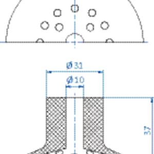 Flat-vacuum-cup-diam.-75-mm-NR-brown