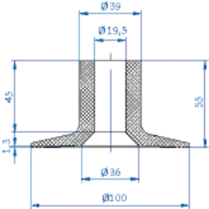 Flat-vacuum-cup-diam.-100-mm-NRE-beige