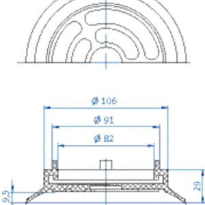 Flat-vacuum-cup-diam.-130-mm-SBR-black