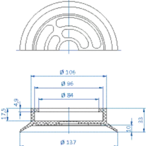 Flat-vacuum-cup-diam.-135-mm-NBR-grey