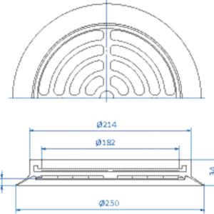 Flat-vacuum-cup-diam.-250-mm-SBR-black