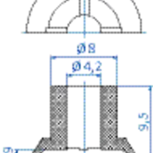 Flat-vacuum-cup-diam.-14-mm-NR-black