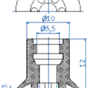 Flat-vacuum-cup-diam.-15-mm-NBR-black