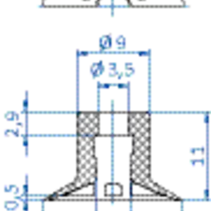 Flat-vacuum-cup-diam.-17.5-mm-NR-black