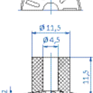 Flat-vacuum-cup-diam.-18-mm-vinyl-blue