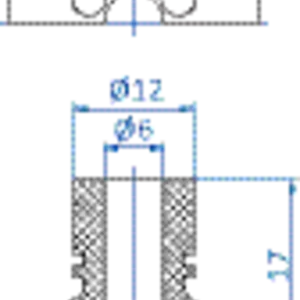 Flat-vacuum-cup-diam.-25-mm-vinyl-blue