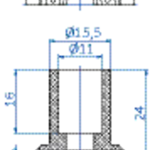 Flat-vacuum-cup-diam.-27-mm-NR-black