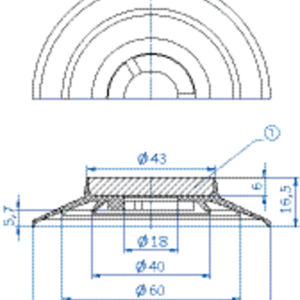 Flat-vacuum-cup-diam.-80-mm-SBR-brown