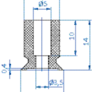 Flat-vacuum-cup-diam.-12-mm-NBR-black