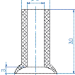 Flat-vacuum-cup-diam.-20-mm-silicone-transparent