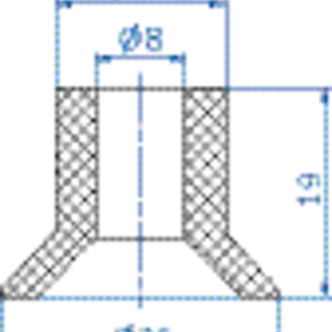 Flat-vacuum-cup-diam.-25-mm-NR-brown