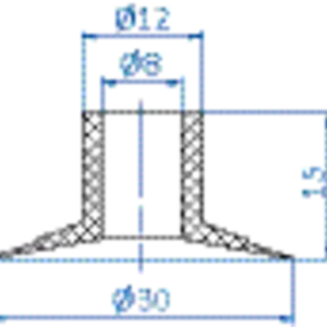 Flat-vacuum-cup-diam.-30-mm-NBR-black