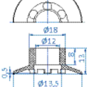 Flat-vacuum-cup-diam.-34-mm-NR-beige