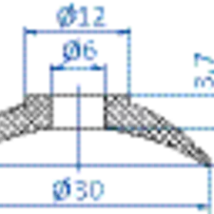 Flat-vacuum-cup-diam.-30-mm-NBR-black